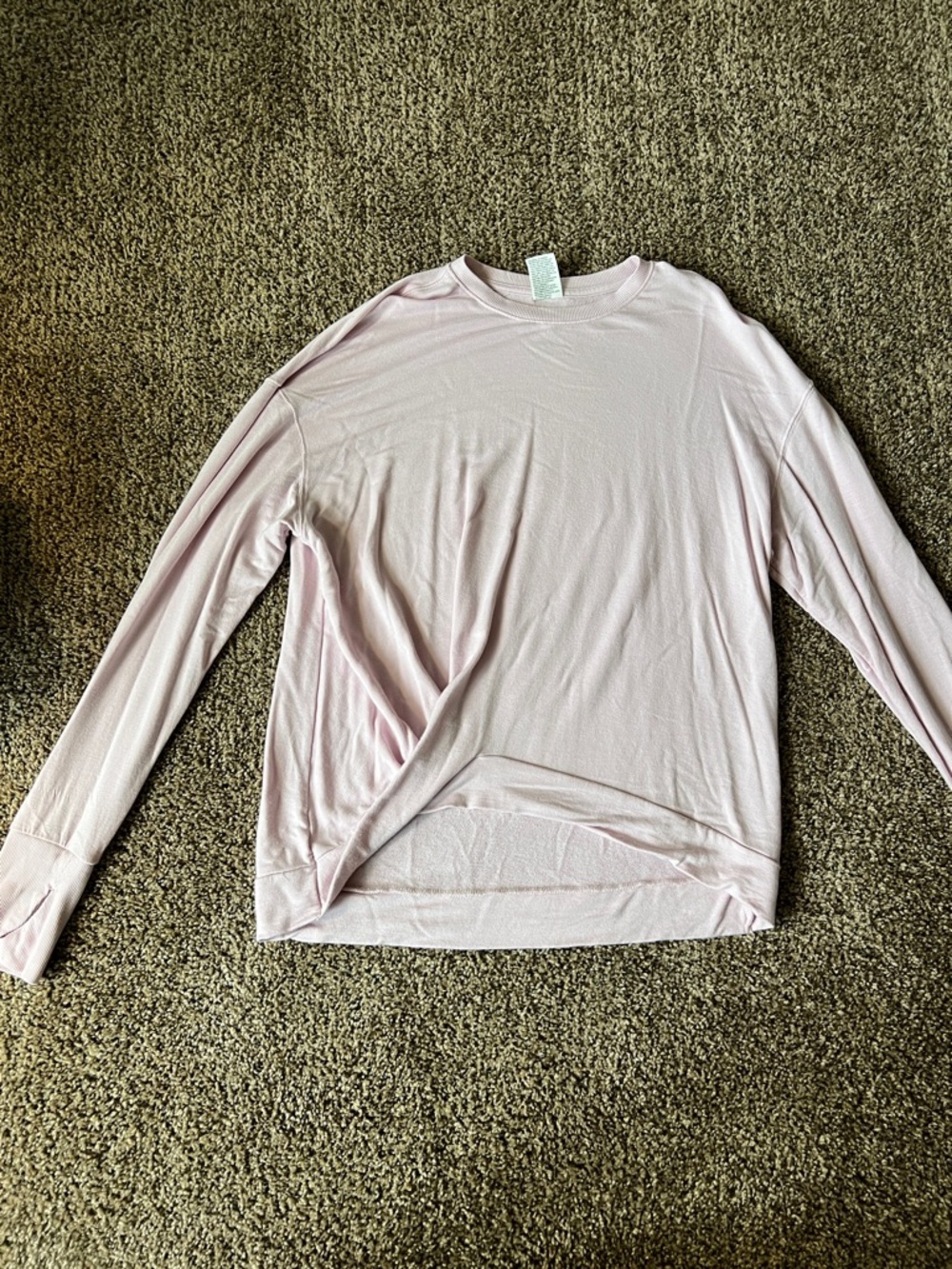 all in motion Pale Pink Long Sleeve Crewneck Top